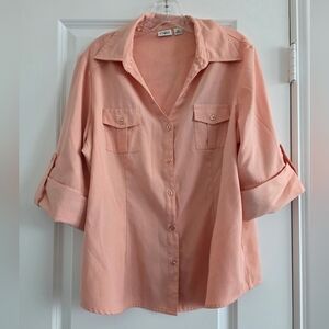 Cato Peach Button Down Shirt
